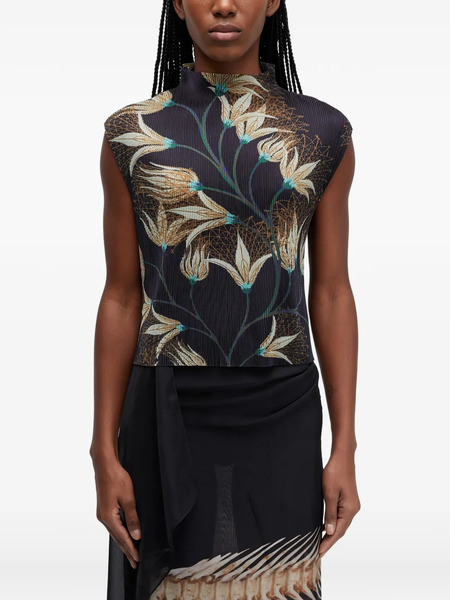  Osklen Floral Sleeveless Blouse - Black 