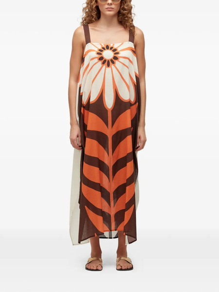  Osklen Floral Straps Dress - Neutrals 