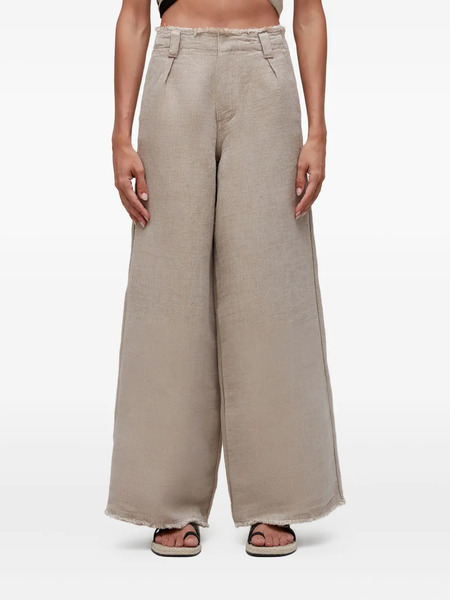  Osklen Frayed Wide-leg Trousers - Neutrals 