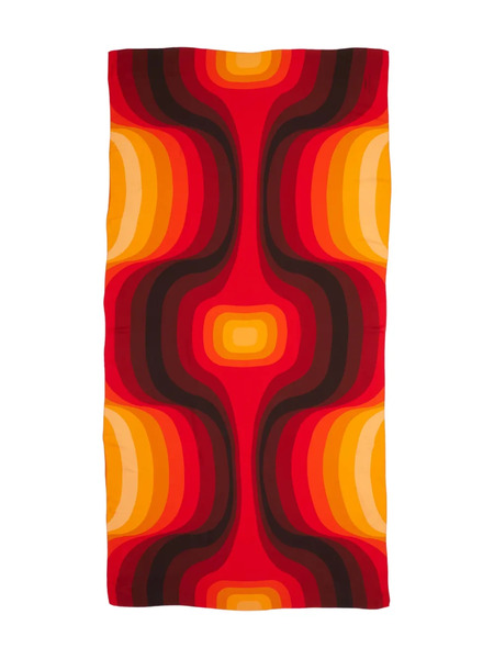  Osklen Ipanema Wave-print Scarf - Red 