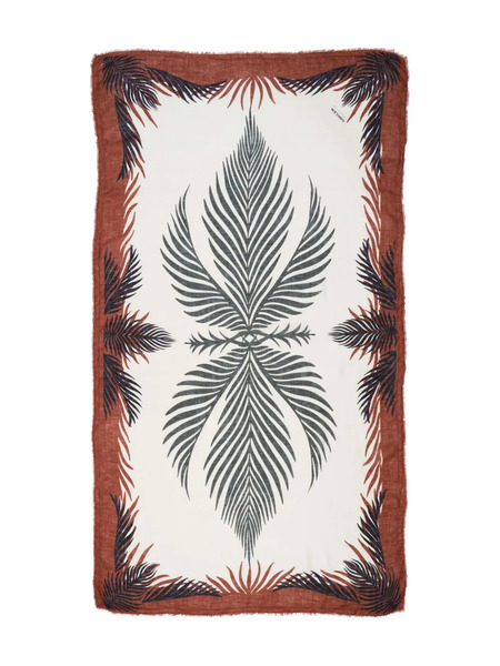  Osklen Leaf-print Scarf - White 