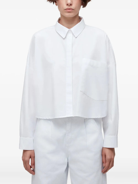  Osklen Long-sleeve Cropped Shirt - White 