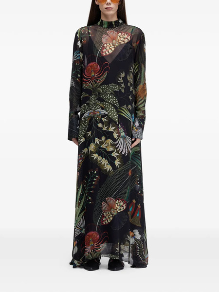  Osklen Long-sleeved Maxi Dress - Black 