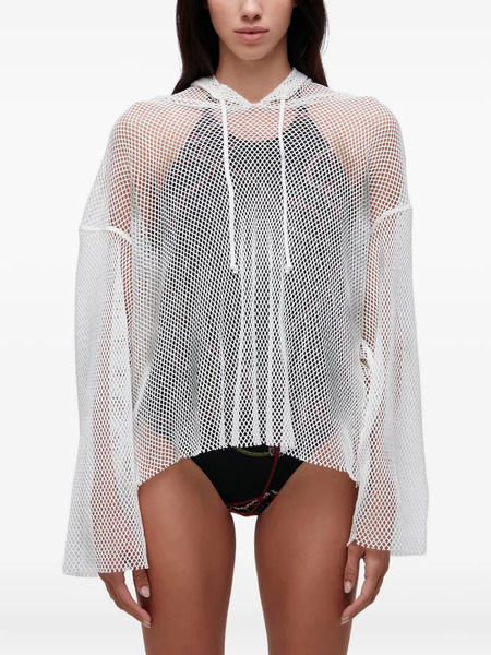  Osklen Mesh-paneled Hoodie - White 
