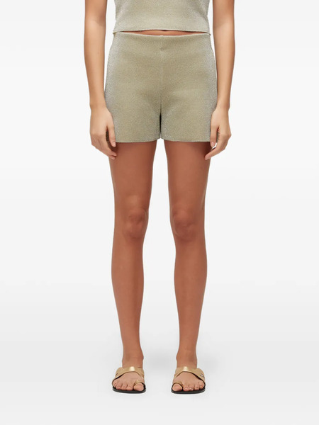  Osklen Metallic-effect Mini Shorts - Neutrals 