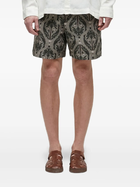  Osklen Patterned-jacquard Shorts - White 