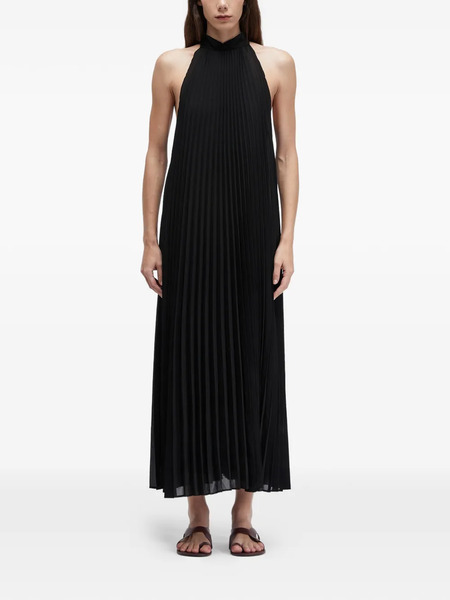  Osklen Pleated Midi Dress - Black 