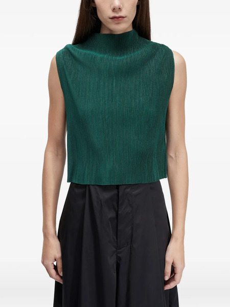  Osklen Pleated Sleeveless Top - Green 