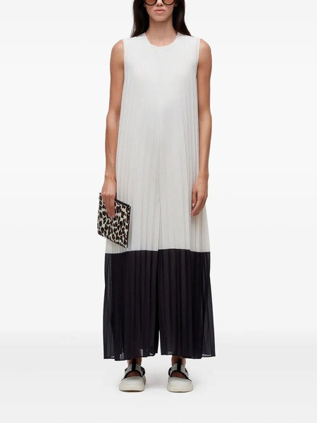  Osklen Pleated Sleeveless Two-tone Jumpsuit - White 