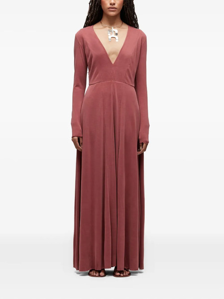  Osklen Plunged-neckline Maxi Dress - Red 