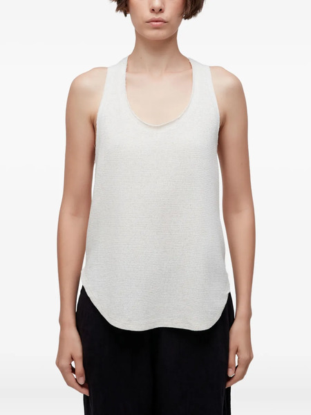  Osklen Racerback Textured Top - White 