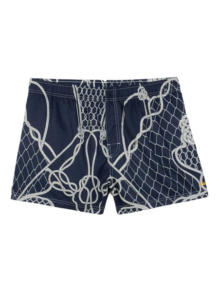  Osklen Rope-net Print Shorts - Blue 