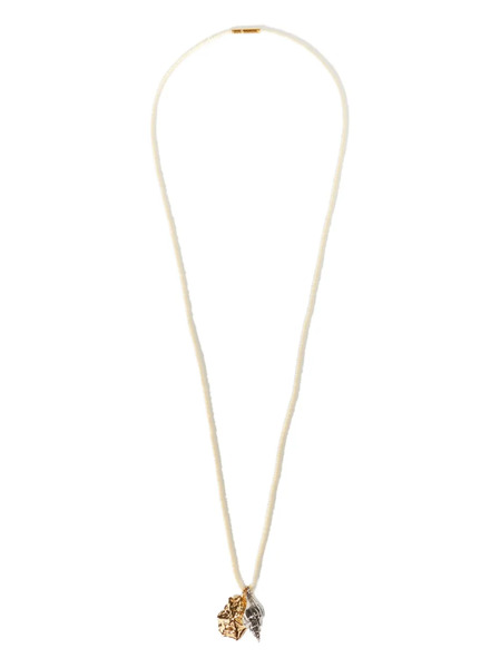 Osklen Shell-bead Necklace - Gold 