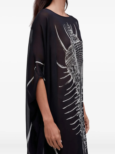  Osklen Shell-print Dress - Black 