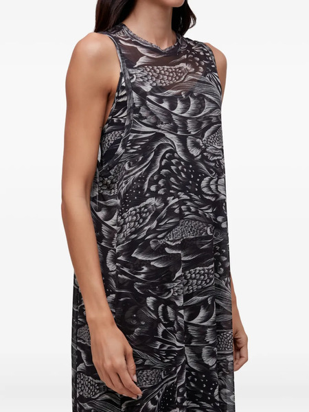  Osklen Sleeveless Midi Dress - Black 