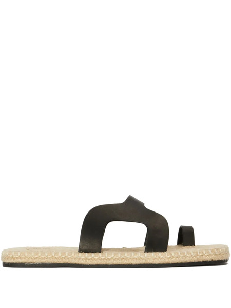  Osklen Square-toe Flat Sandals - Black 