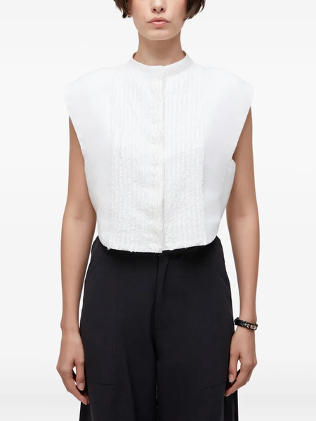  Osklen Textured Panelled Sleeveless Blouse - White 