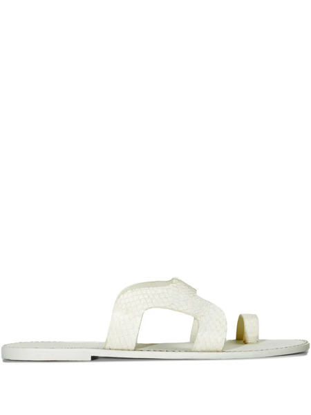  Osklen Textured Sandals - White 