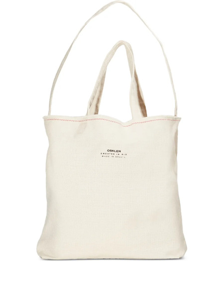  Osklen Topstitch Tote Bag - Neutrals 
