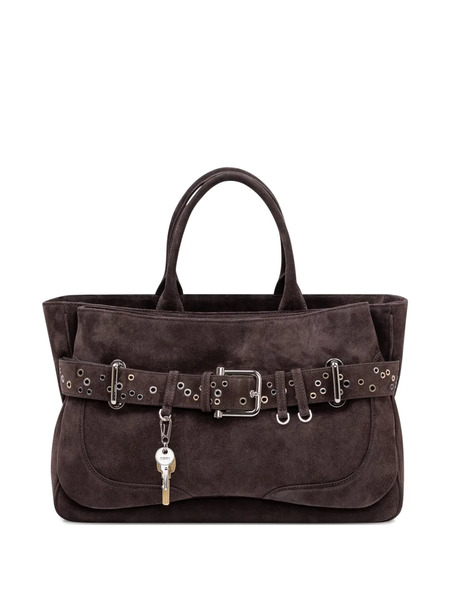  Osoi Eyelet Belted Tote - Brown 