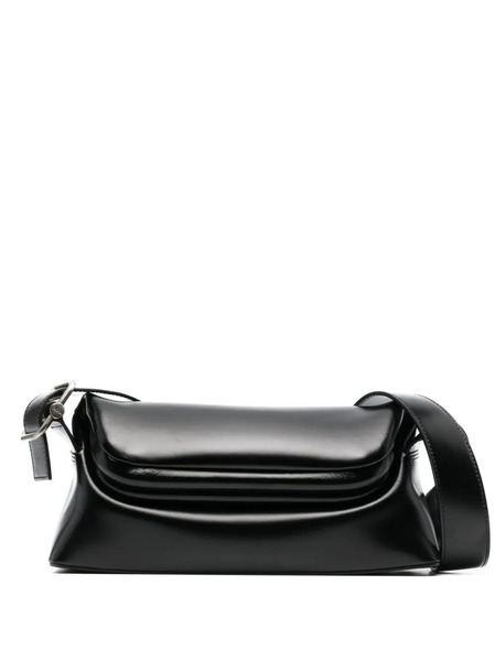  Osoi Folder Brot Leather Shoulder Bag - Black 