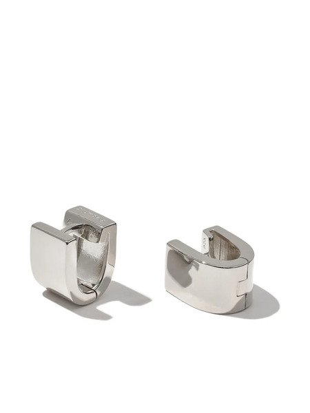  Otiumberg Chunky Square Huggie Earrings - Silver 