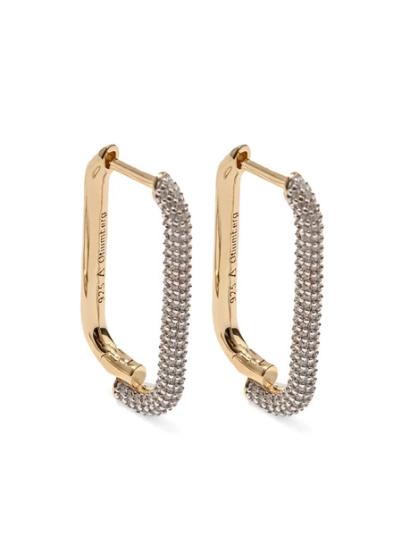  Otiumberg Mosaic Pavé White Topaz Hoops - Yellow 