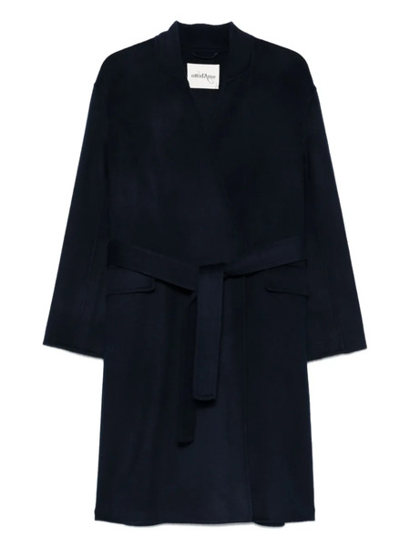  Ottod'ame Belted-wrap Midi Coat - Blue 