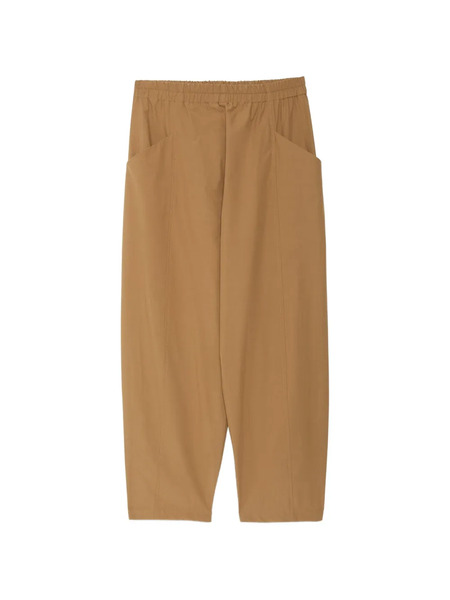  Ottod'ame Elasticated-waist Poplin Carrot Cotton Trousers - Brown 