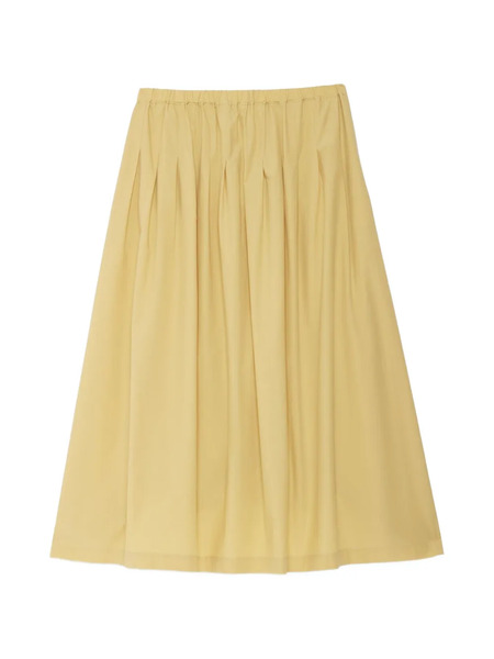  Ottod'ame Pleated Midi Cotton Skirt - Yellow 