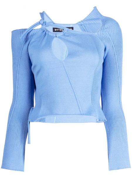  Ottolinger Cut-out-detailing Knitted Top - Blue 