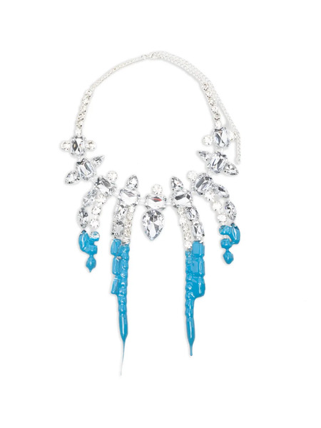  Ottolinger Dipped Diamond-embellishment Necklace - Silver 