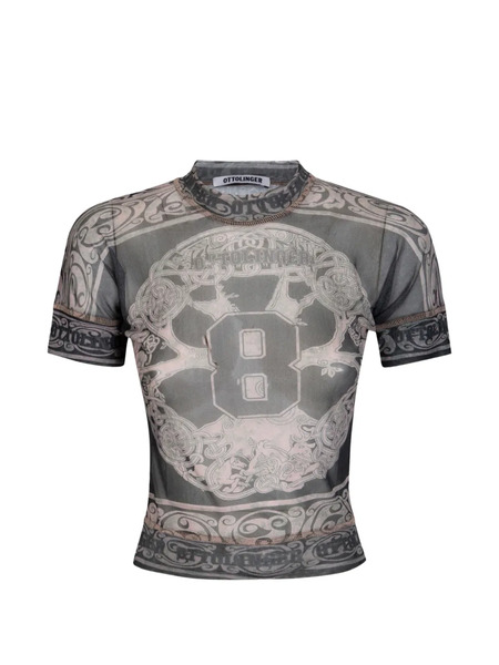  Ottolinger Graphic-print Mesh T-shirt - Grey 