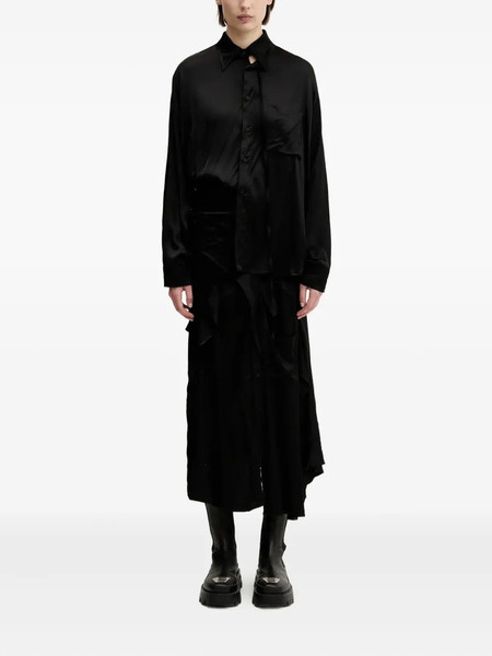  Ottolinger Ruffled Satin Dress - Black 