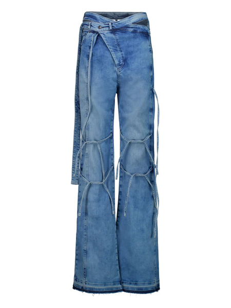  Ottolinger Strappy Signature Wrap Jeans - Blue 