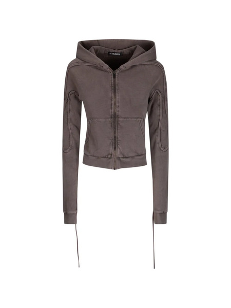  Ottolinger Sutured Zip Hoodie - Brown 