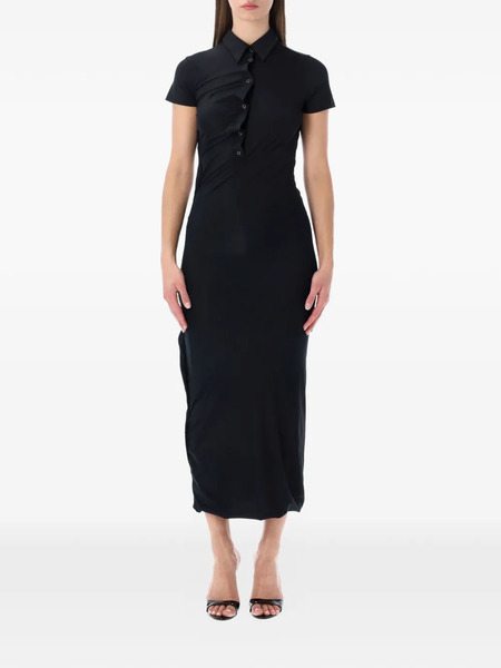  Ottolinger Twisted Polo Midi Dress - Black 