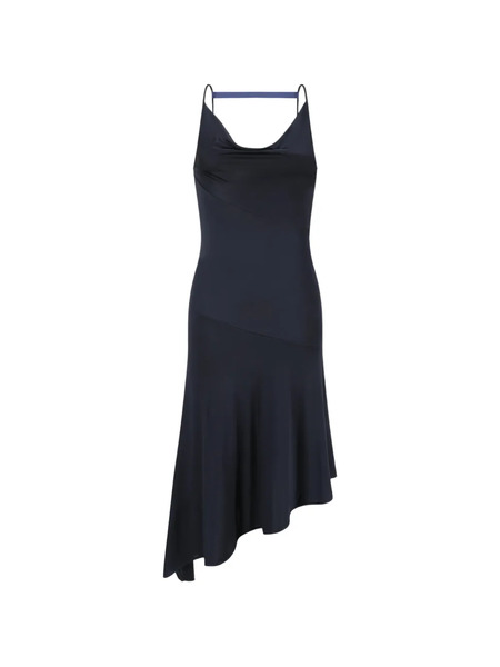  Oude Waag Cowl Asymmetrical Dress - Blue 