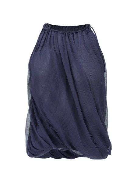  Oude Waag Draped Sleeveless Top - Blue 