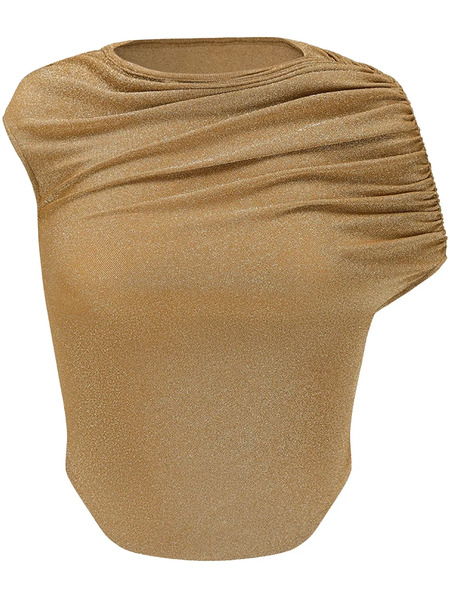  Oude Waag Draped Sleeveless Top - Gold 