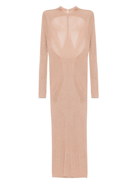 Oude Waag Knitted Long Sleeve Dress - Brown 