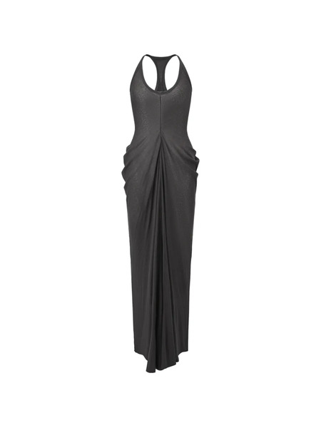  Oude Waag V-neck Draped Vest Maxi Dress - Grey 