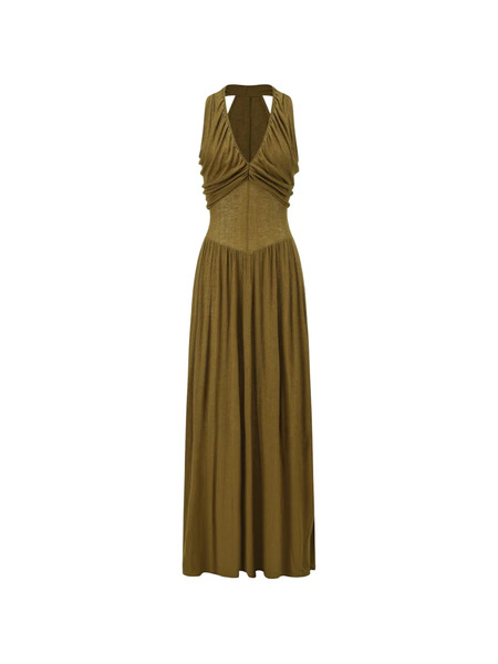  Oude Waag V-neck Maxi Dress - Green 