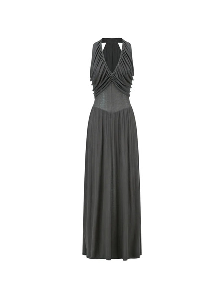  Oude Waag V-neck Maxi Dress - Grey 
