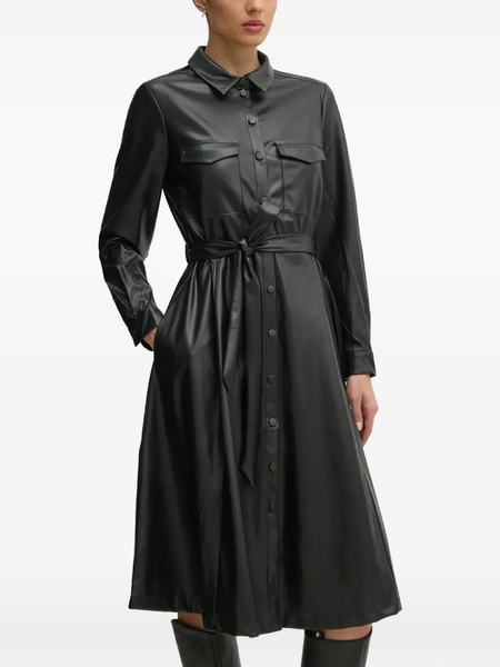  Oui Belted Midi Dress - Black 