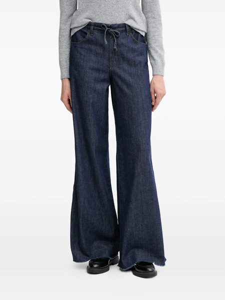  Oui Drawstring-fastening Flared Jeans - Blue 