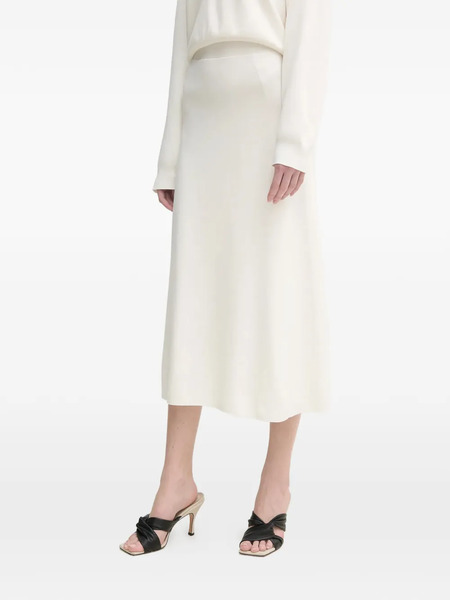  Oui Elastic-waistband Midi Skirt - White 