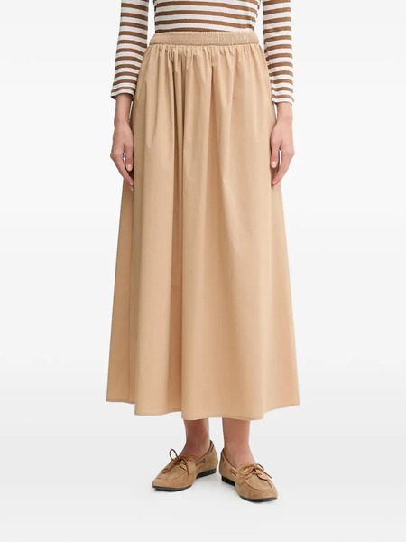  Oui Elasticated Maxi Skirt - Neutrals 