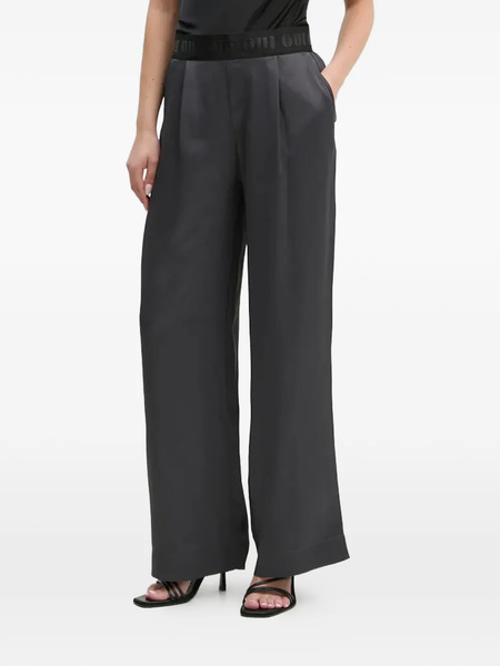  Oui Elasticated-waistband Trousers - Grey 