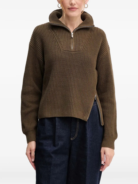  Oui Half-zip Sweater - Green 